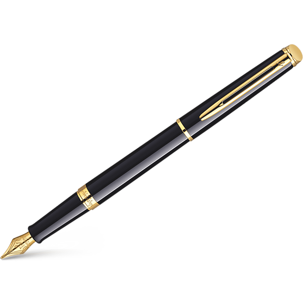 Waterman Hemisphere Fountain Pen - Black - Gold Trim - Pen Boutique Ltd
