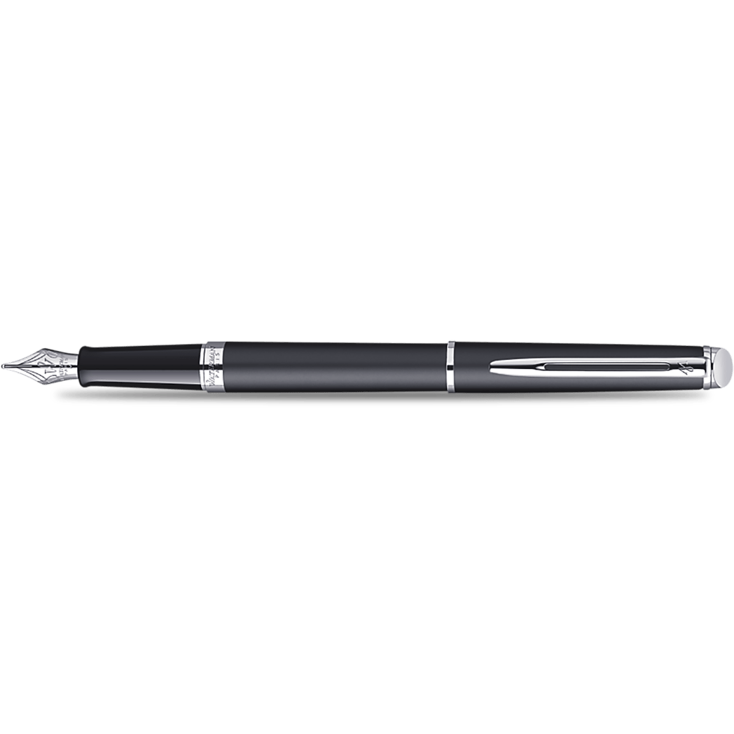 Waterman Hemisphere Fountain Pen - Matte Black - Chrome Trim - Pen Boutique Ltd