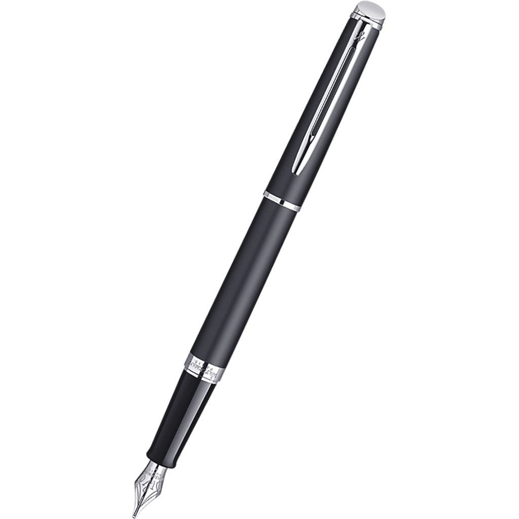 Waterman Hemisphere Fountain Pen - Matte Black - Chrome Trim - Pen Boutique Ltd
