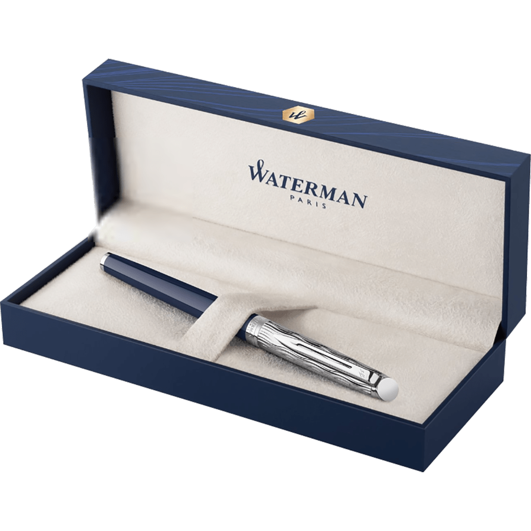 Waterman Hemisphere L'Essence du Bleu Rollerball Pen - Metal & Blue - Pen Boutique Ltd