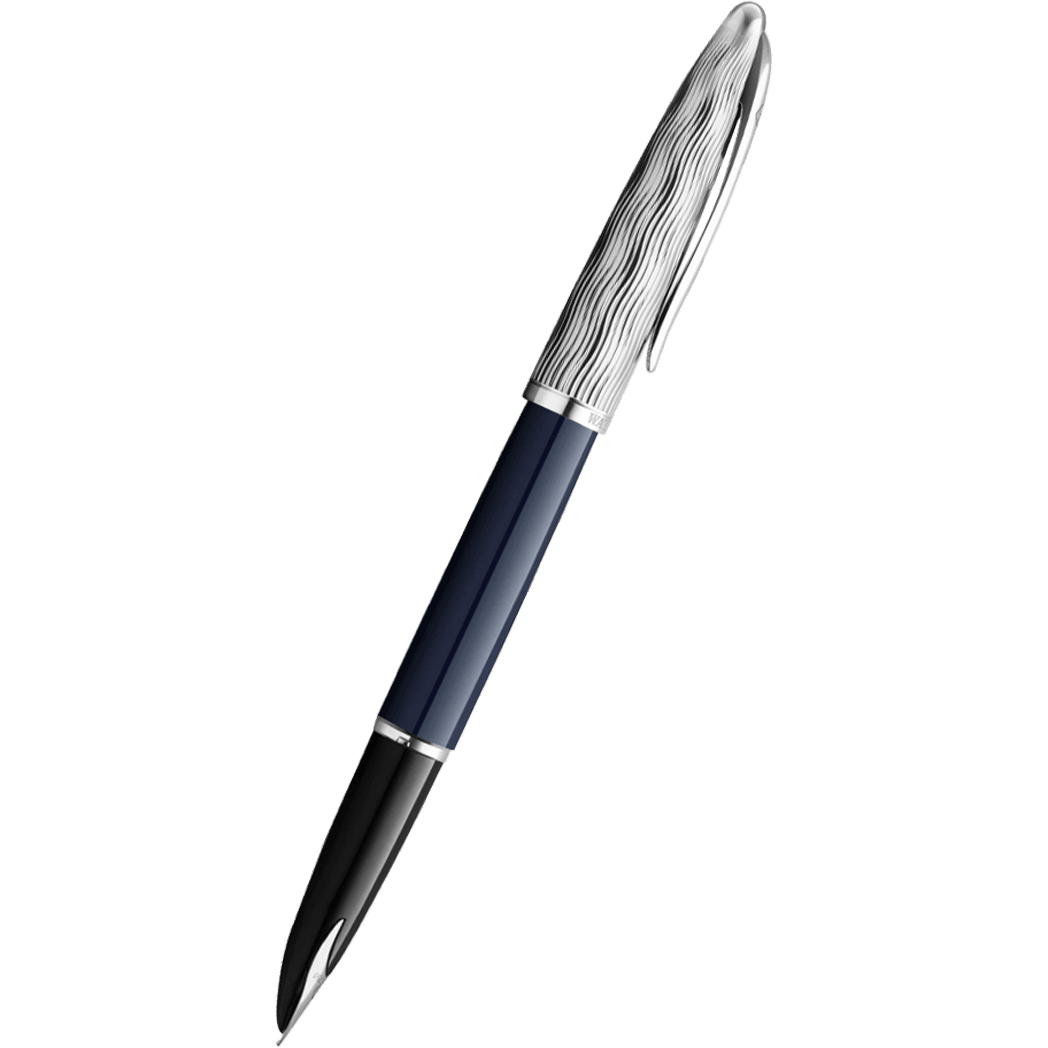 Waterman Carene L'Essence du Bleu Fountain Pen - Metal & Blue - Pen Boutique Ltd