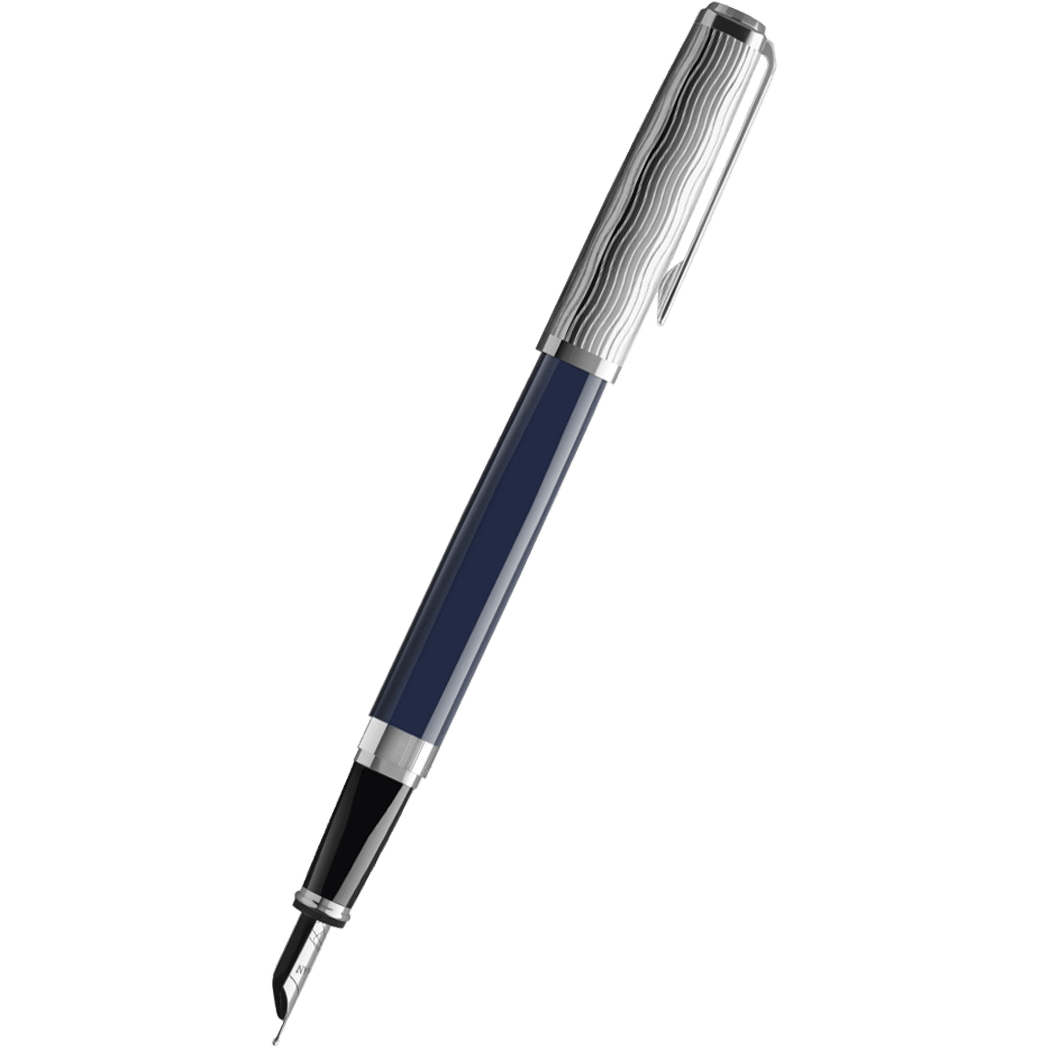 Waterman Exception L'Essence du Bleu Fountain Pen - Metal & Blue - Pen Boutique Ltd