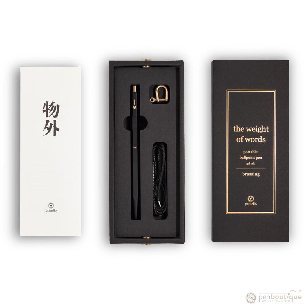 YStudio Brassing Portable Ballpoint Pen - Black - Pen Boutique Ltd
