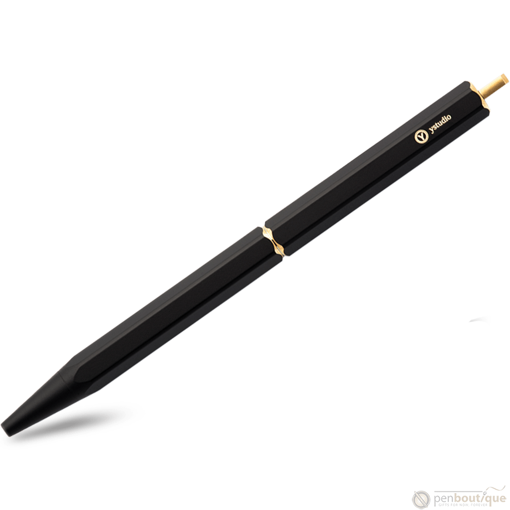 YStudio Brassing Portable Ballpoint Pen - Black - Pen Boutique Ltd