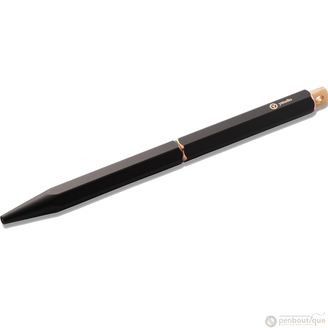 YStudio Brassing Portable Ballpoint Pen - Black - Pen Boutique Ltd