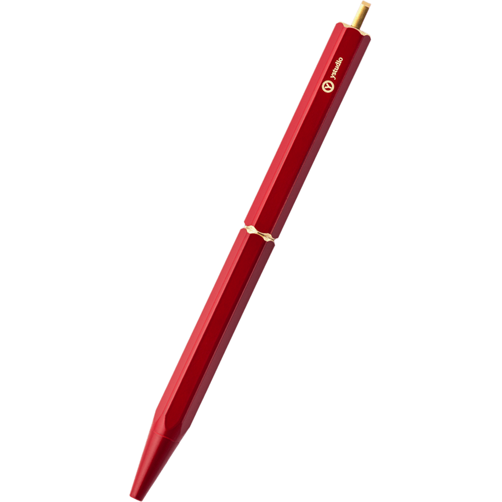 YStudio Brassing Portable Ballpoint Pen - Red - Pen Boutique Ltd