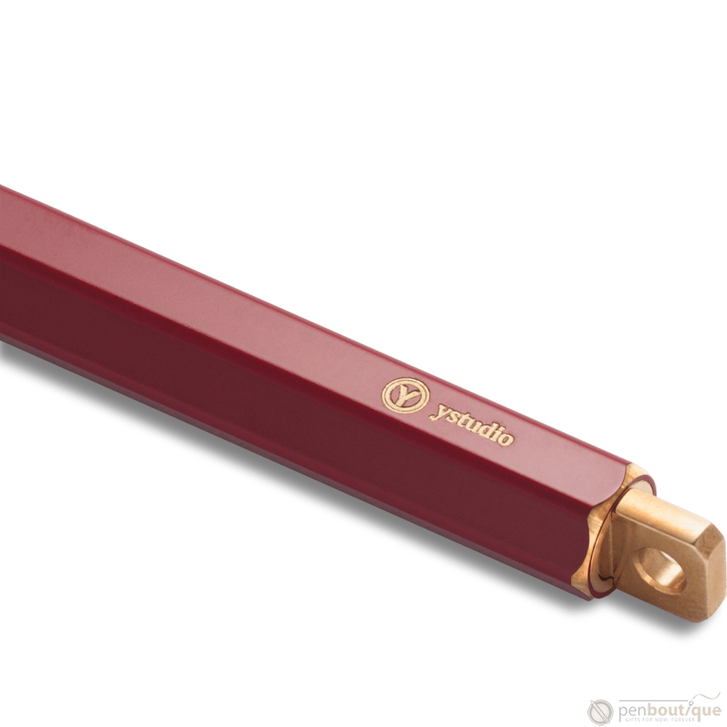 YStudio Brassing Portable Ballpoint Pen - Red - Pen Boutique Ltd