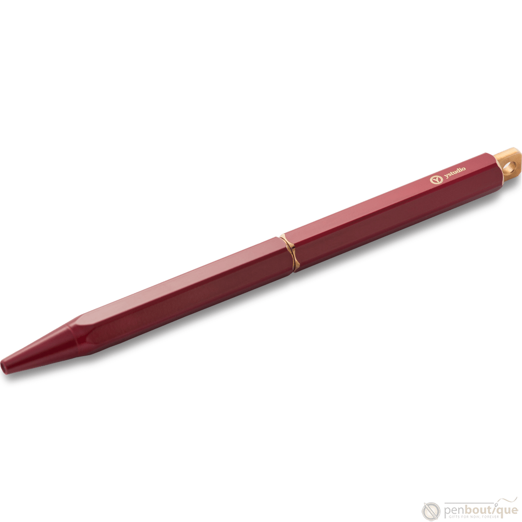 YStudio Brassing Portable Ballpoint Pen - Red - Pen Boutique Ltd