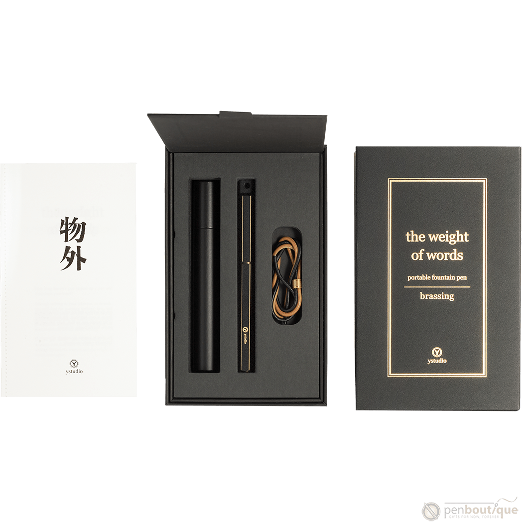 YStudio Brassing Portable Fountain Pen - Black - Pen Boutique Ltd