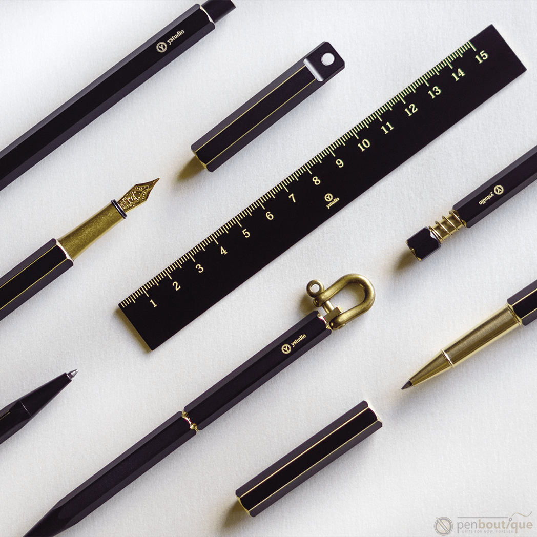 YStudio Brassing Portable Fountain Pen - Black - Pen Boutique Ltd