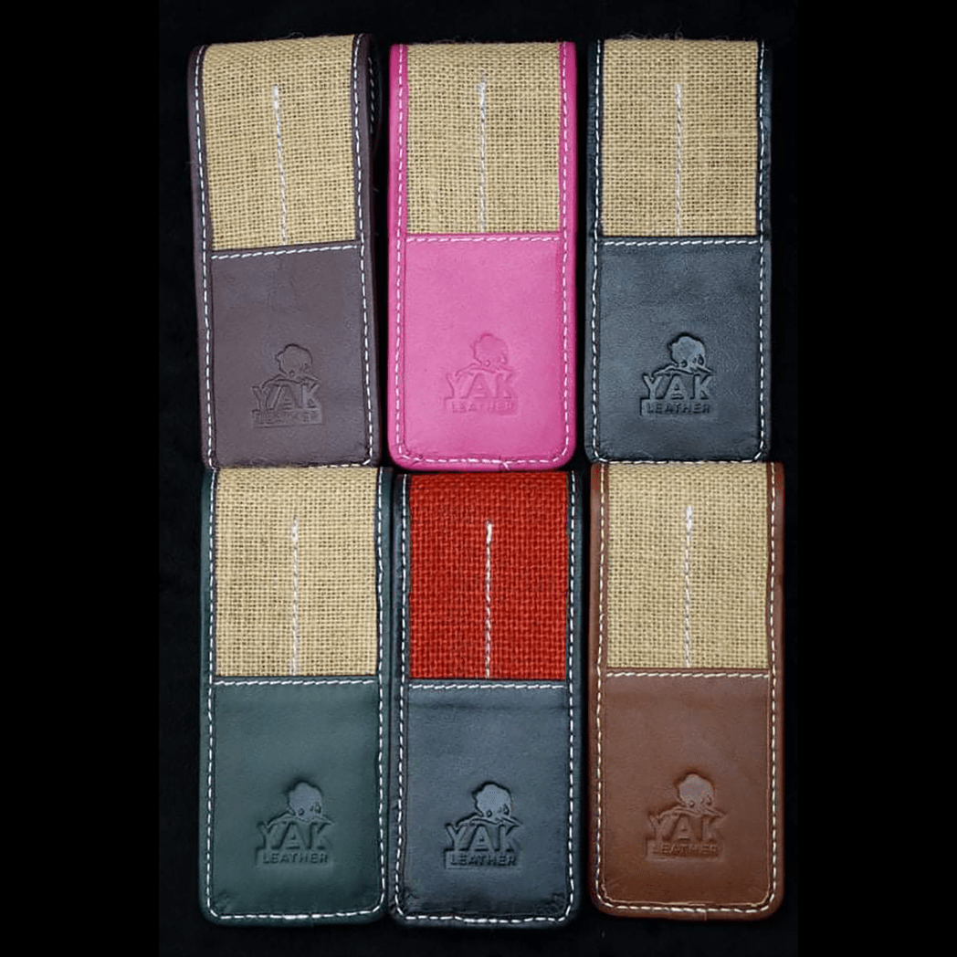 Pen Boutique Yak Leather 2 Pen Jute Cover - Tan/Brown - Pen Boutique Ltd