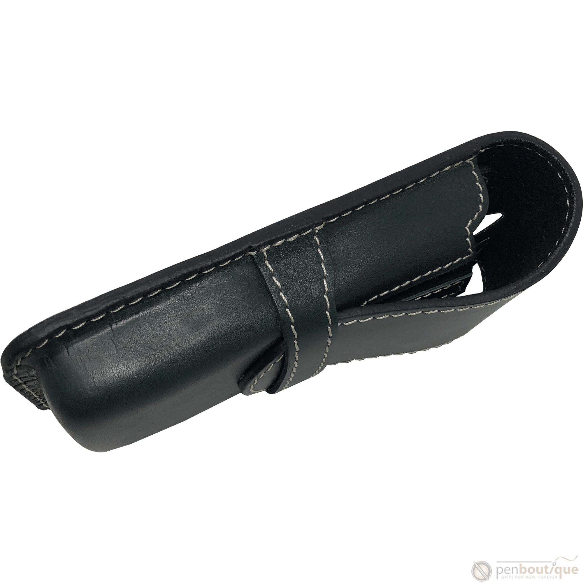 Pen Boutique Yak Leather Triple Pen Holder - Green/black insert - Pen Boutique Ltd