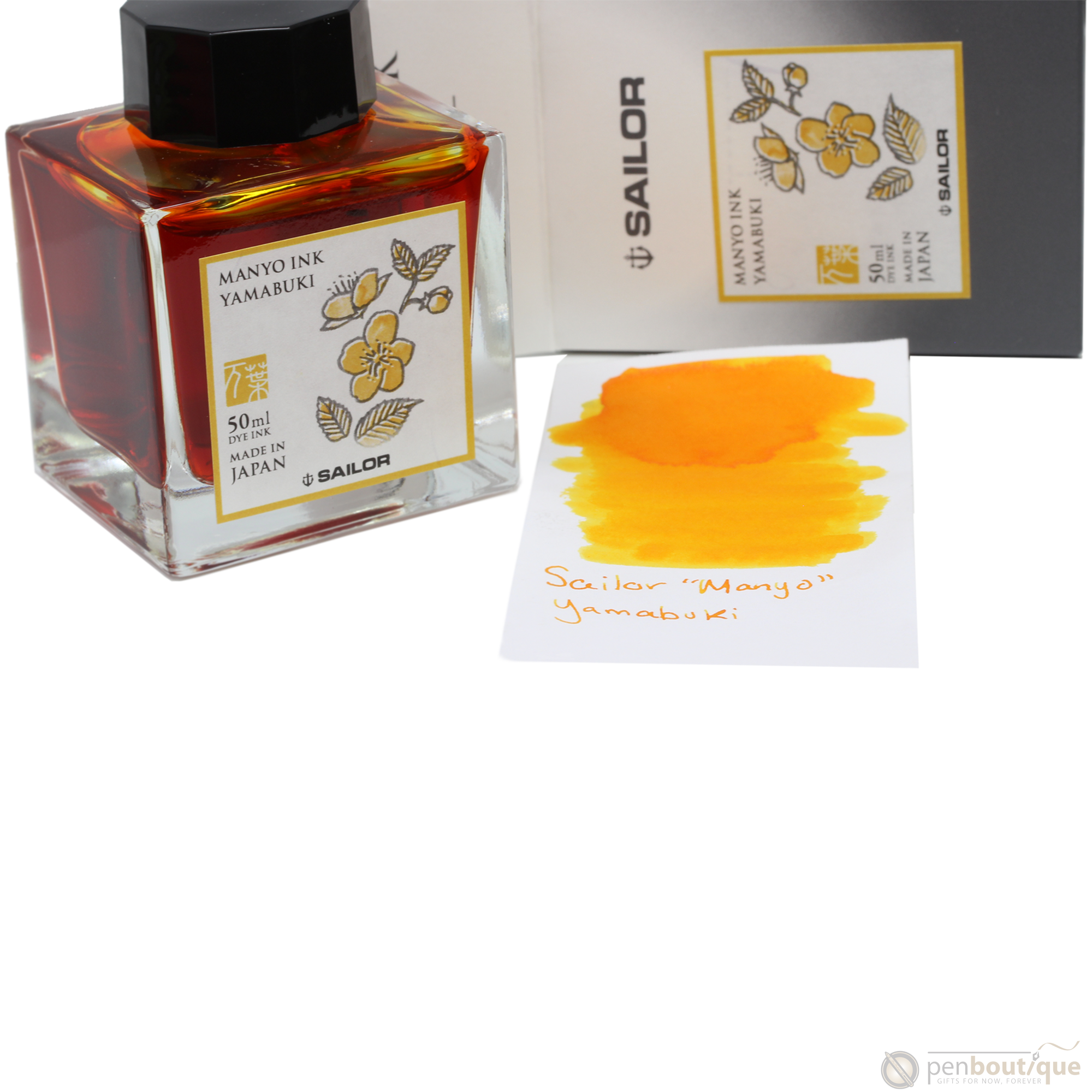 Sailor Manyo Ink Bottle - Yamabuki - 50ml-Pen Boutique Ltd