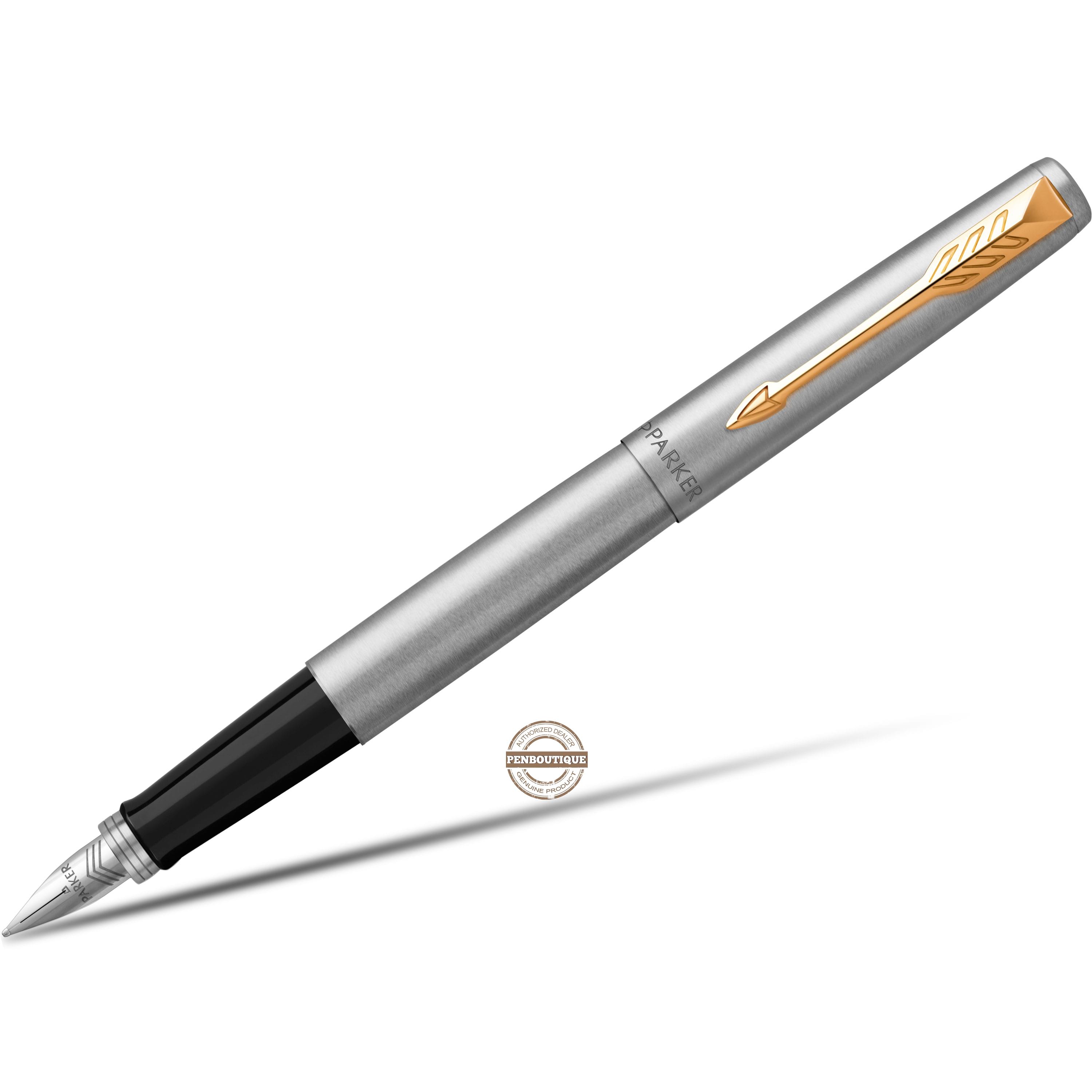 Parker Jotter Fountain Pen - Gold Trim - Stainless Steel - Pen Boutique Ltd