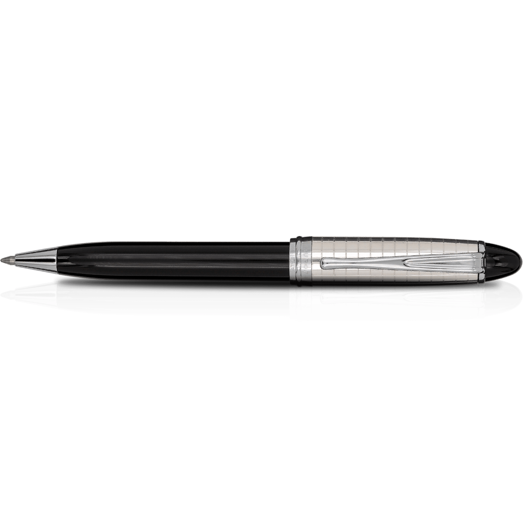 Aurora Ipsilon Ballpoint Pen - Black (Quadra Pattern) - Pen Boutique Ltd