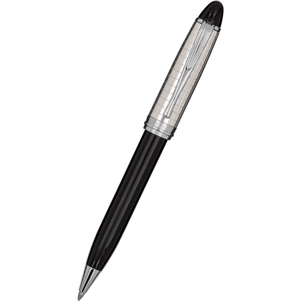 Aurora Ipsilon Ballpoint Pen - Black (Quadra Pattern) - Pen Boutique Ltd