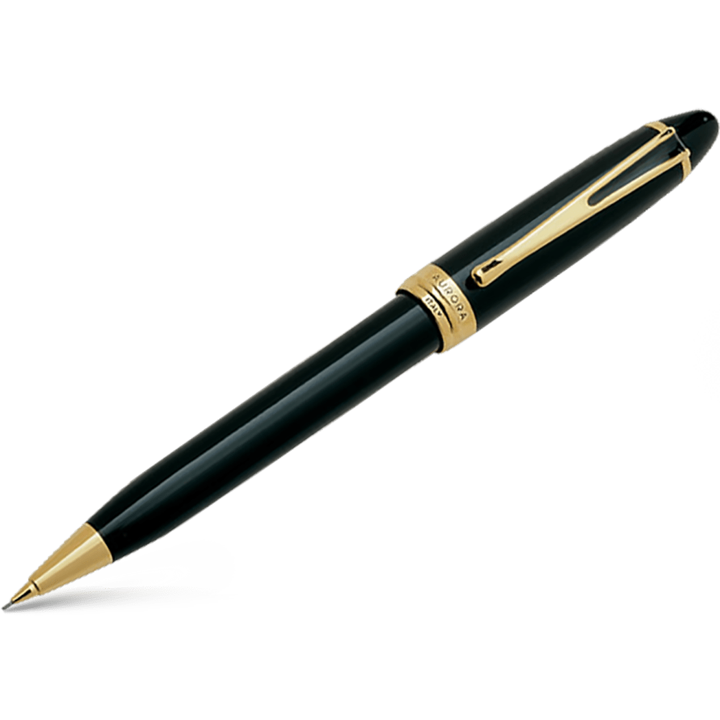Aurora Ipsilon Deluxe Mechanical Pencil - Black - Gold Trim - Pen Boutique Ltd