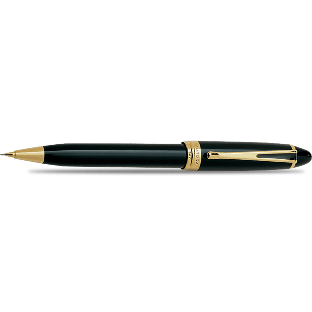 Aurora Ipsilon Deluxe Mechanical Pencil - Black - Gold Trim - Pen Boutique Ltd