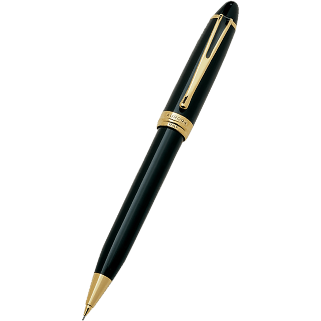 Aurora Ipsilon Deluxe Mechanical Pencil - Black - Gold Trim - Pen Boutique Ltd