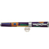 David Oscarson 15th Anniversary/American Art Deco Fountain Pen - Translucent Violet with Multi-colored Enamel - Pen Boutique Ltd