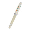 David Oscarson Tree of Life Rollerball Pen - White with Orange and Green - Pen Boutique Ltd