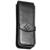 Diplomat Leather Pen Case - Black - Triple - Pen Boutique Ltd