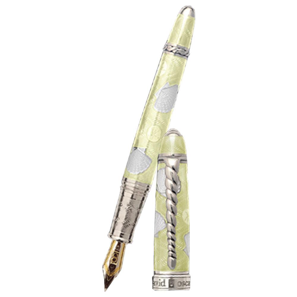 David Oscarson Seaside Fountain Pen - Limited Edition - Sunshine Yellow/White - Pen Boutique Ltd