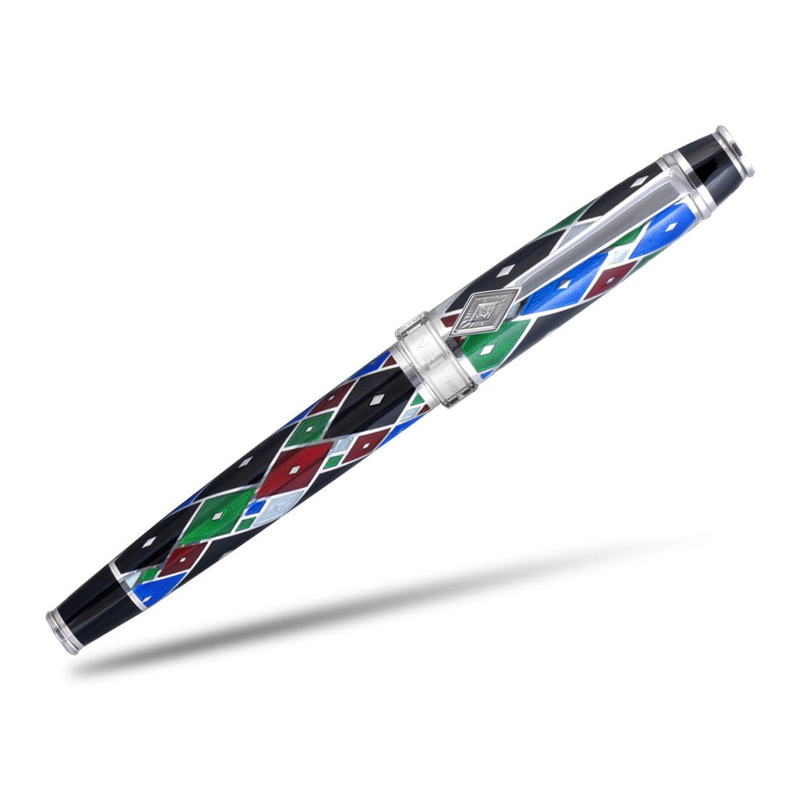 David Oscarson Harlequin Rollerball Pen - Opaque Black/Onyx-Pen Boutique Ltd