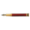 David Oscarson Black Water Dragon Fountain Pen - Translucent Ruby Red and Opaque Onyx Black Hard Enamel with Gold Vermeil-Pen Boutique Ltd