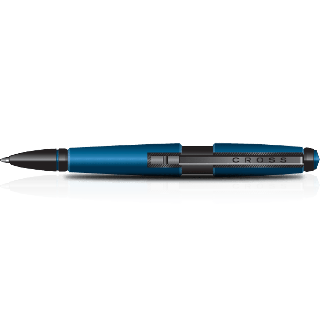 Cross Edge Rollerball Pen - Matte Blue - Pen Boutique Ltd