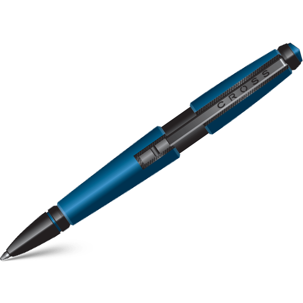 Cross Edge Rollerball Pen - Matte Blue - Pen Boutique Ltd