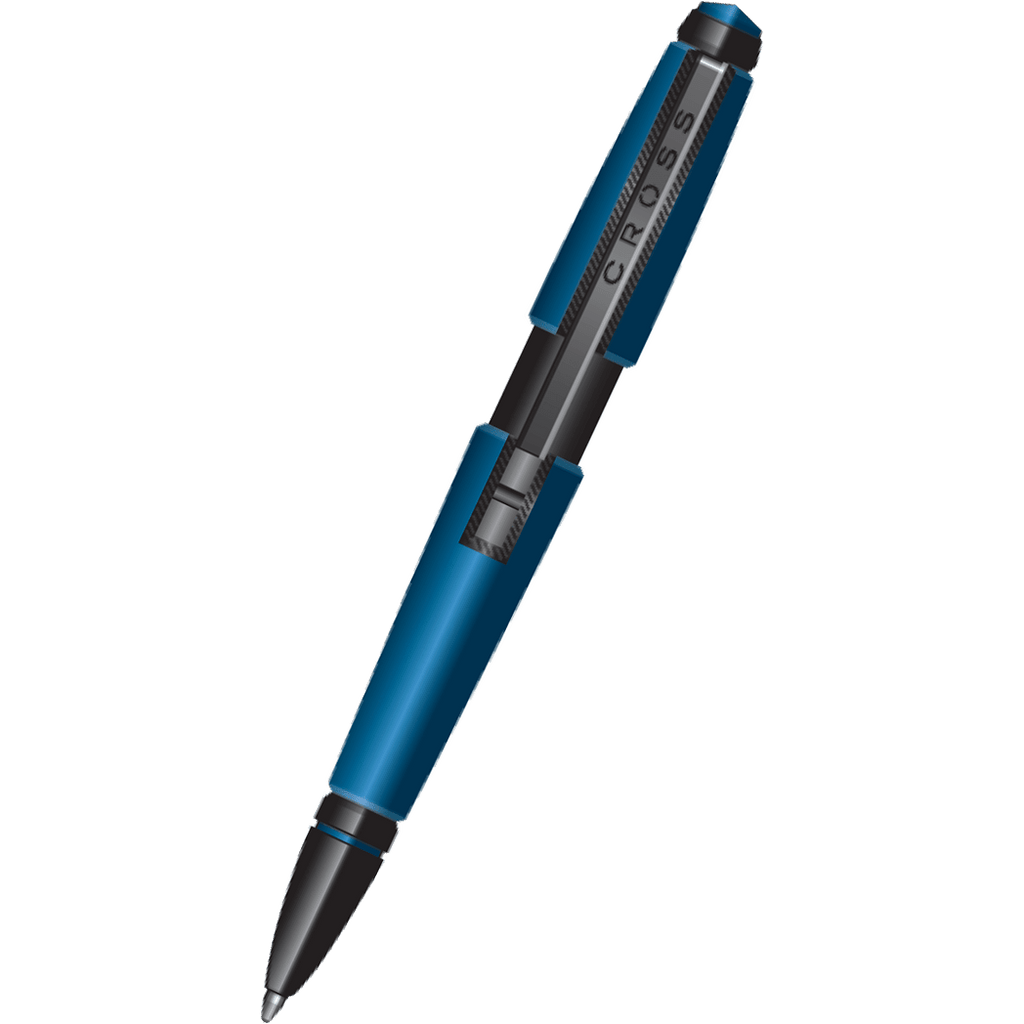 Cross Edge Rollerball Pen - Matte Blue - Pen Boutique Ltd