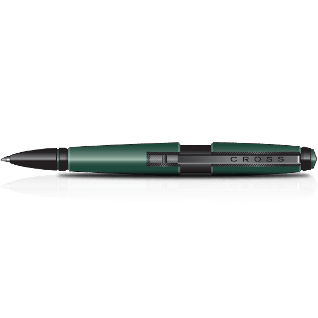 Cross Edge Rollerball Pen - Matte Green - Pen Boutique Ltd