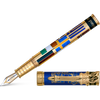 David Oscarson Ellis Island Fountain Pen - Sapphire Blue - Gold Vermeil - Pen Boutique Ltd