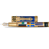 David Oscarson Ellis Island Fountain Pen - Sapphire Blue - Gold Vermeil - Pen Boutique Ltd