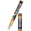 David Oscarson Ellis Island Fountain Pen - Sapphire Blue - Gold Vermeil - Pen Boutique Ltd