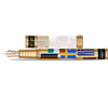 David Oscarson Ellis Island Fountain Pen - White - Gold Vermeil - Pen Boutique Ltd