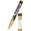David Oscarson Ellis Island Fountain Pen - White - Gold Vermeil - Pen Boutique Ltd
