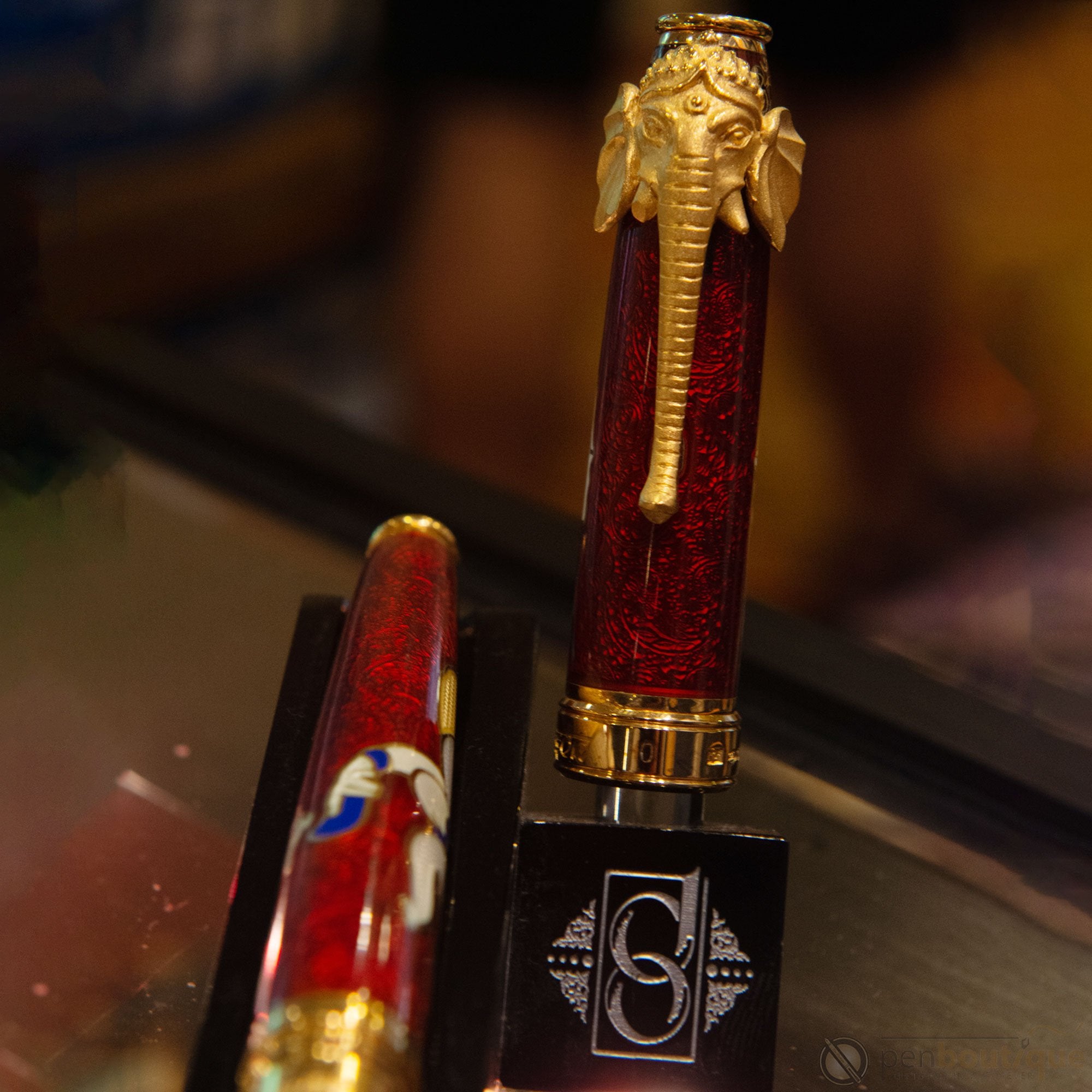 David Oscarson Lord Ganesha Rollerball Pen - Ruby Red - Pen Boutique Ltd