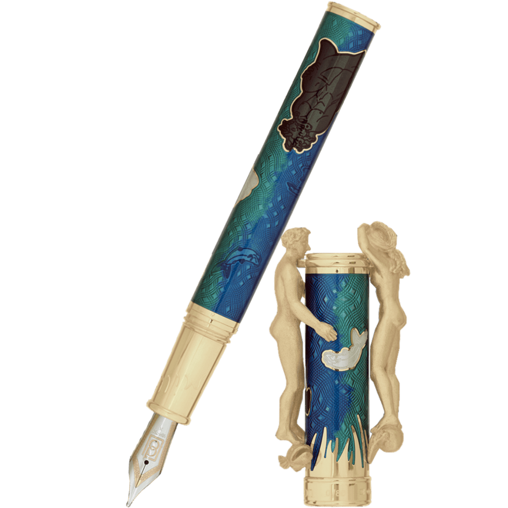 David Oscarson Marriage of the Waters Fountain Pen - Teal - Pen Boutique Ltd