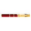 David Oscarson Rosetta Stone Fountain Pen - Translucent Red and Opaque Black Hard Enamel w/ Gold vermeil-Pen Boutique Ltd