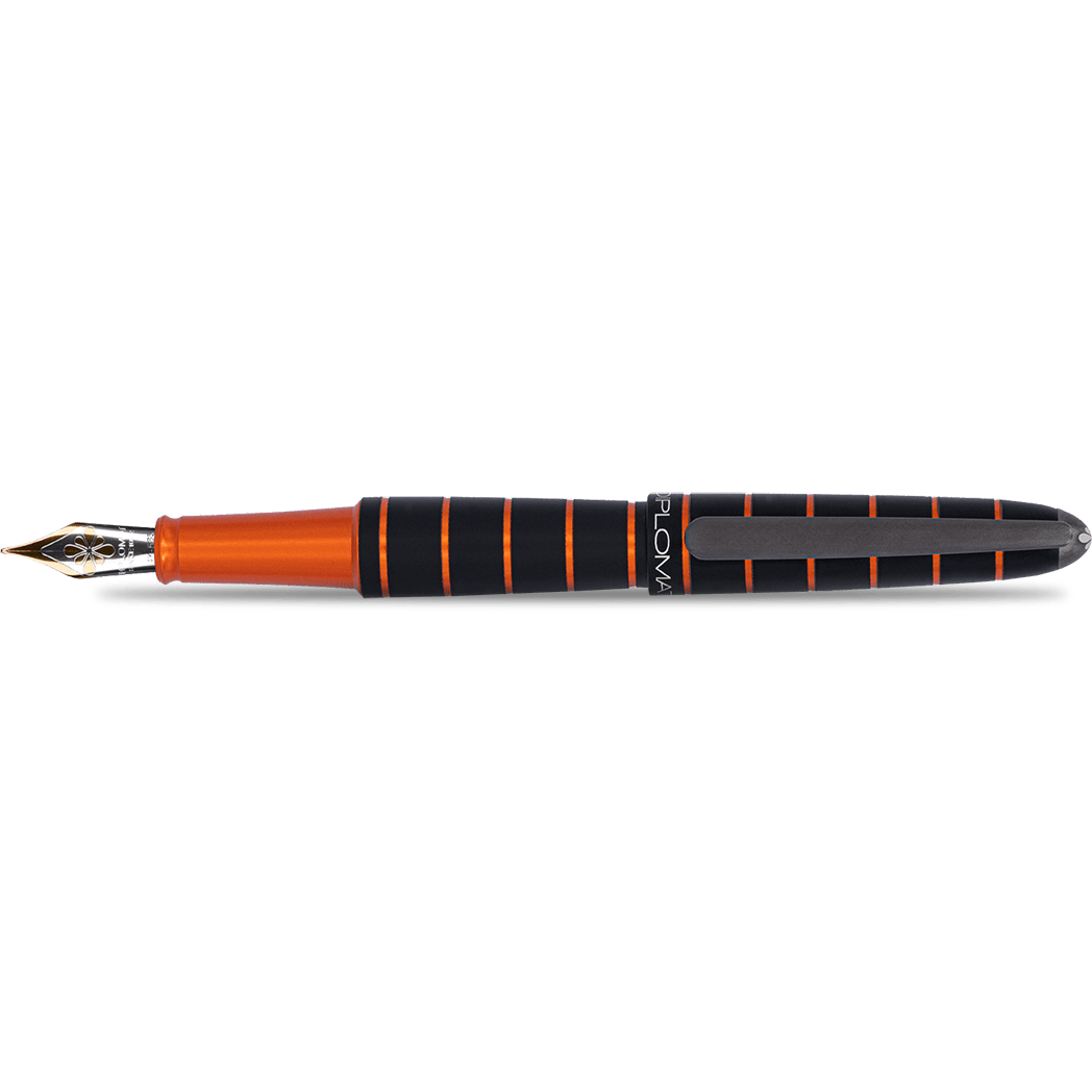 Diplomat Elox Ring Fountain Pen - Black - 14K Gold Nib - Pen Boutique Ltd