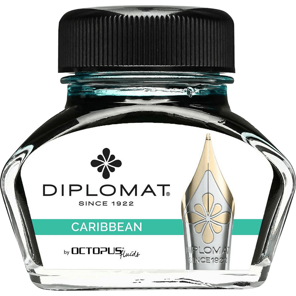 Diplomat Ink Bottle - Caribbean Turquoise - 30 ml - Pen Boutique Ltd