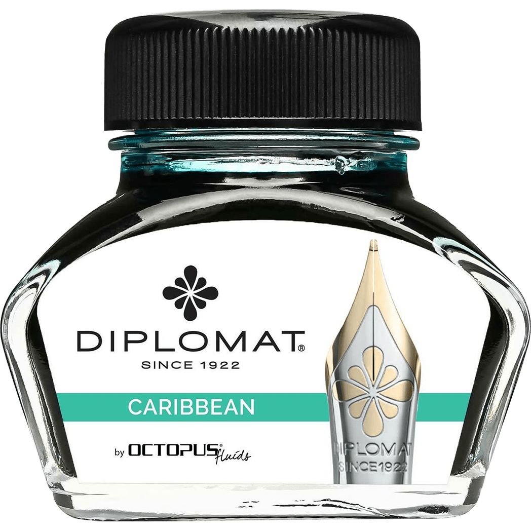 Diplomat Ink Bottle - Caribbean Turquoise - 30 ml - Pen Boutique Ltd