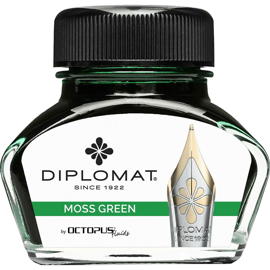 Diplomat Ink Bottle - Moss Green - 30 ml - Pen Boutique Ltd