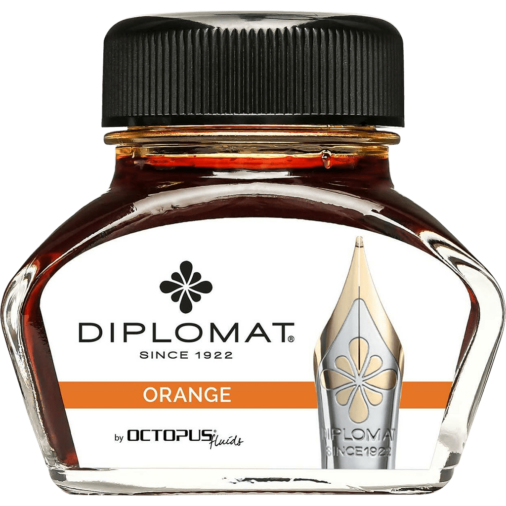Diplomat Ink Bottle - Orange - 30 ml - Pen Boutique Ltd