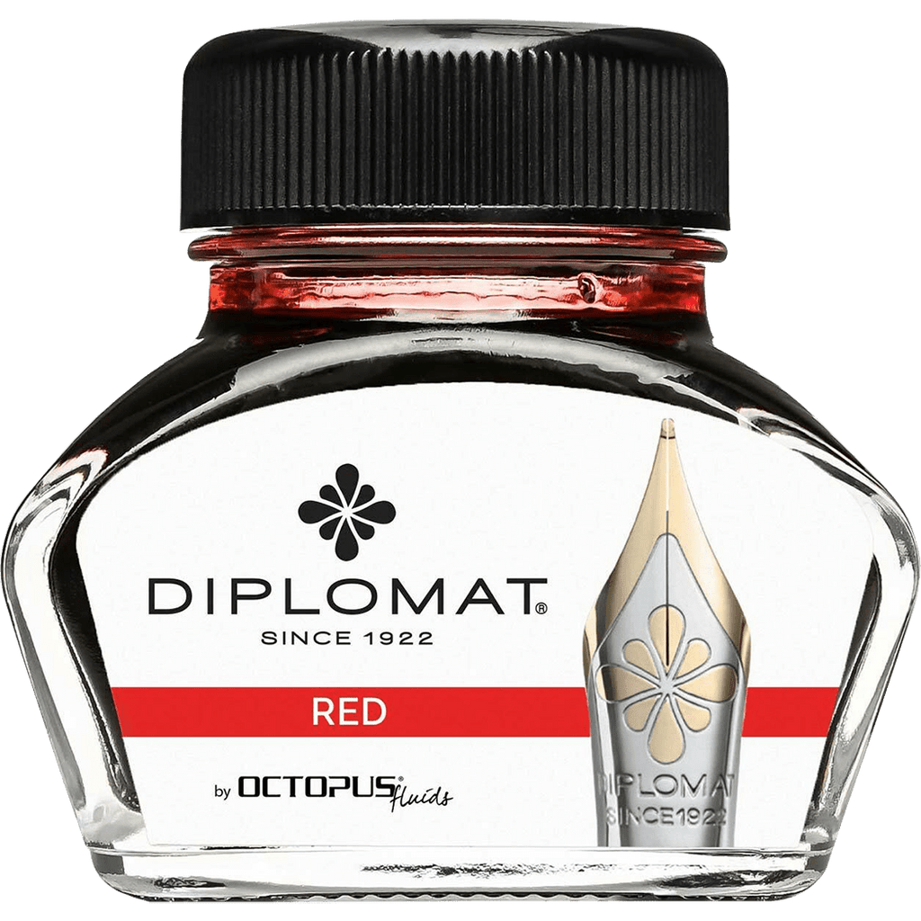 Diplomat Ink Bottle - Red - 30 ml - Pen Boutique Ltd