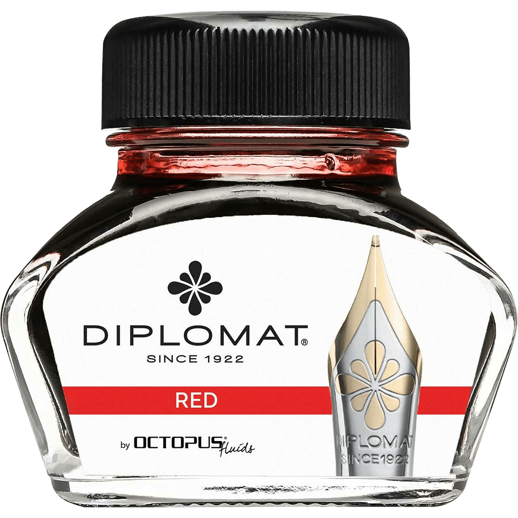 Diplomat Ink Bottle - Red - 30 ml - Pen Boutique Ltd