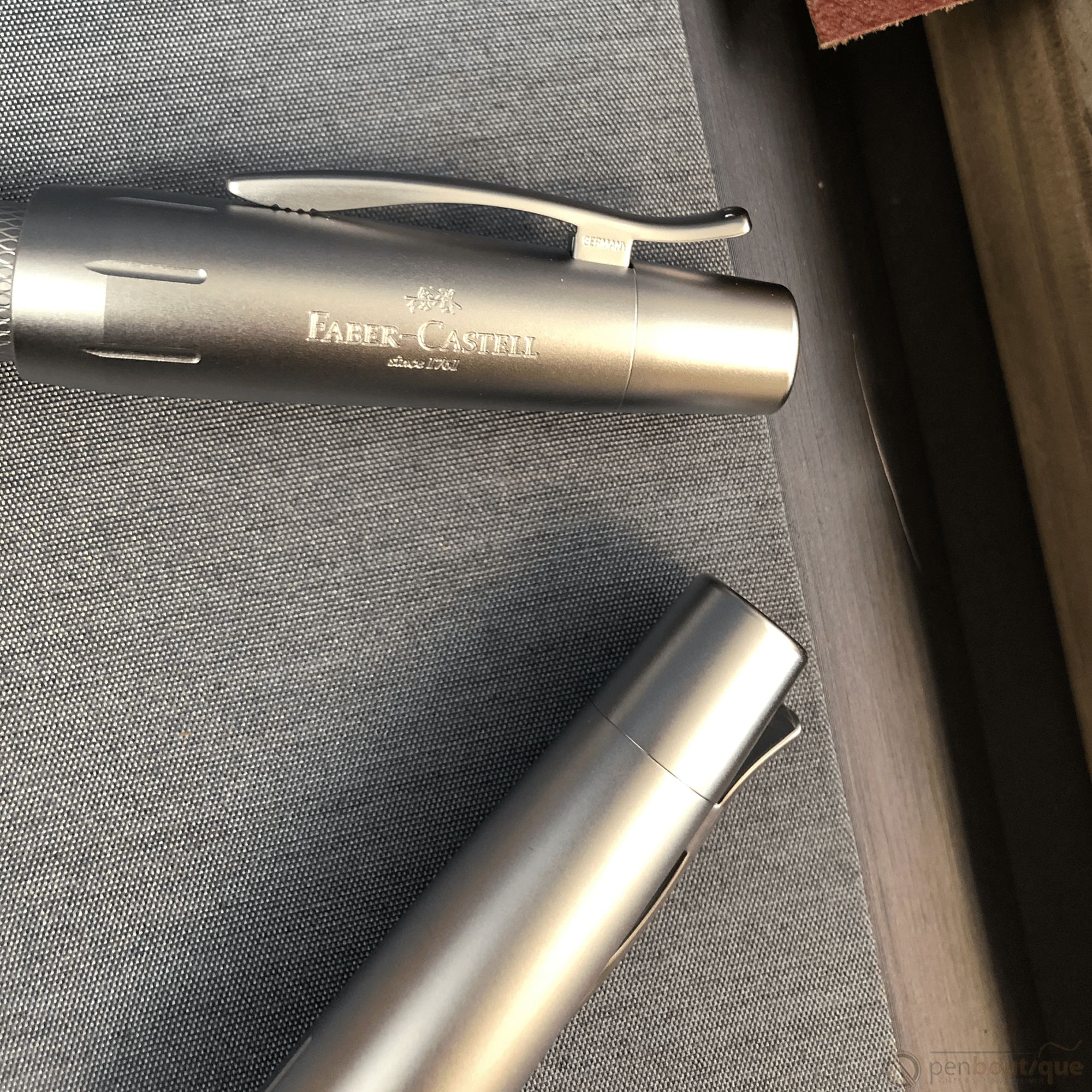 Faber-Castell Design E-Motion Fountain Pen - Pure Silver - Pen Boutique Ltd