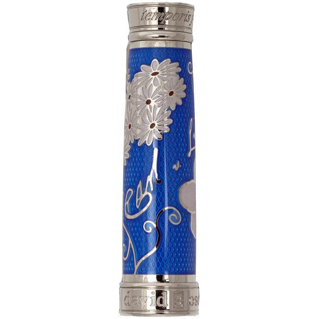 David Osarson Carl Linnaeus Fountain Pen - Royal Blue with Multi-Colored Translucent Hard Enamel - Pen Boutique Ltd
